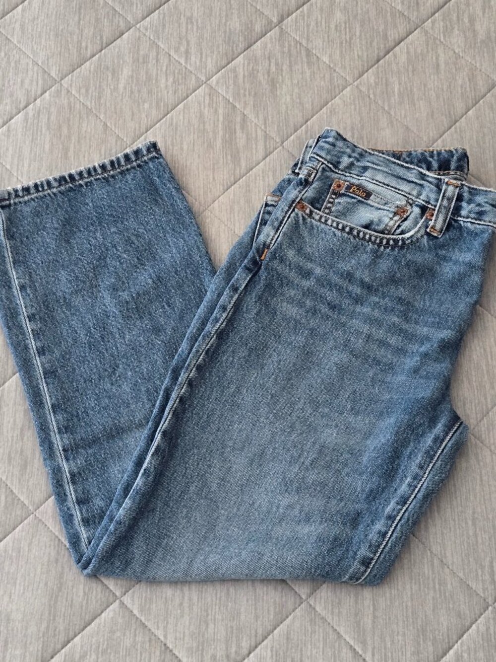 Polo Ralph Lauren Girls Denim High Rise Straight Blue Jeans Size 14